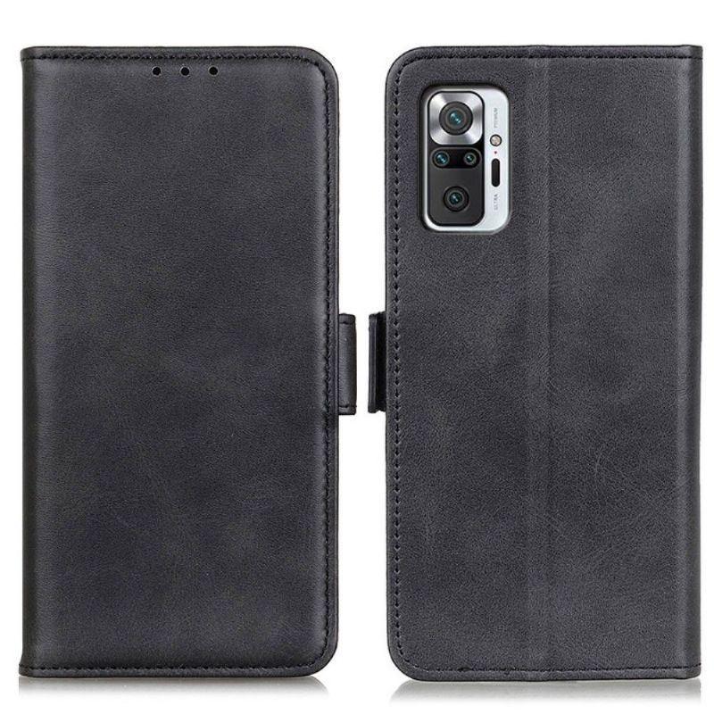 Étui portefeuille Xiaomi Redmi Note 10 Pro revêtement effet cuir mat