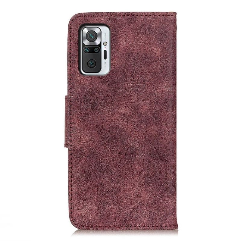 Étui Xiaomi Redmi Note 10 Pro Edouard en simili cuir vintage
