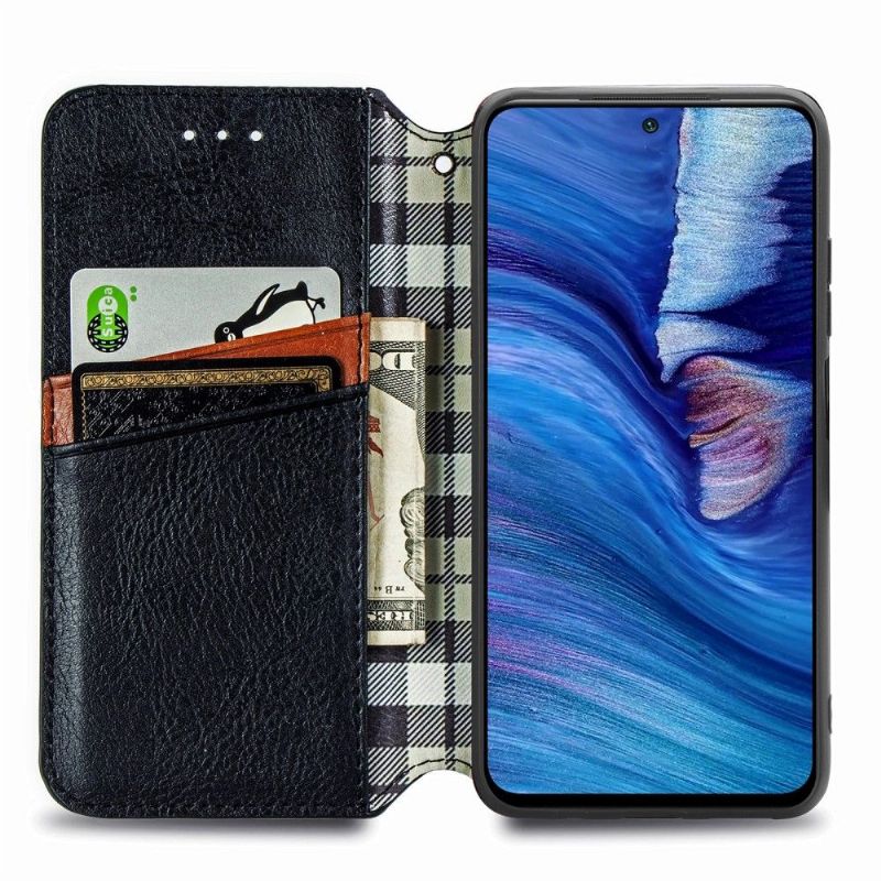 Xiaomi Redmi Note 10 5G / Poco M3 Pro - Housse Effet Cuir Design Géométrique
