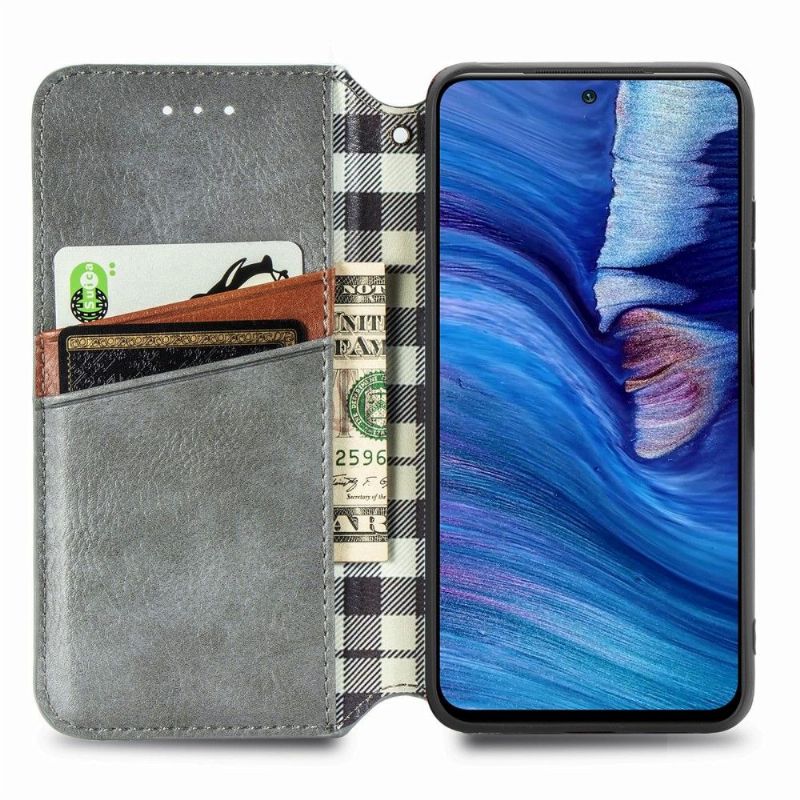 Xiaomi Redmi Note 10 5G / Poco M3 Pro - Housse Effet Cuir Design Géométrique