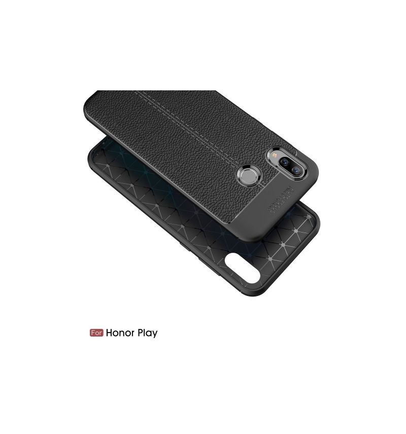 Honor Play - Coque gel finition simili cuir