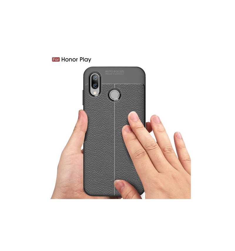 Honor Play - Coque gel finition simili cuir