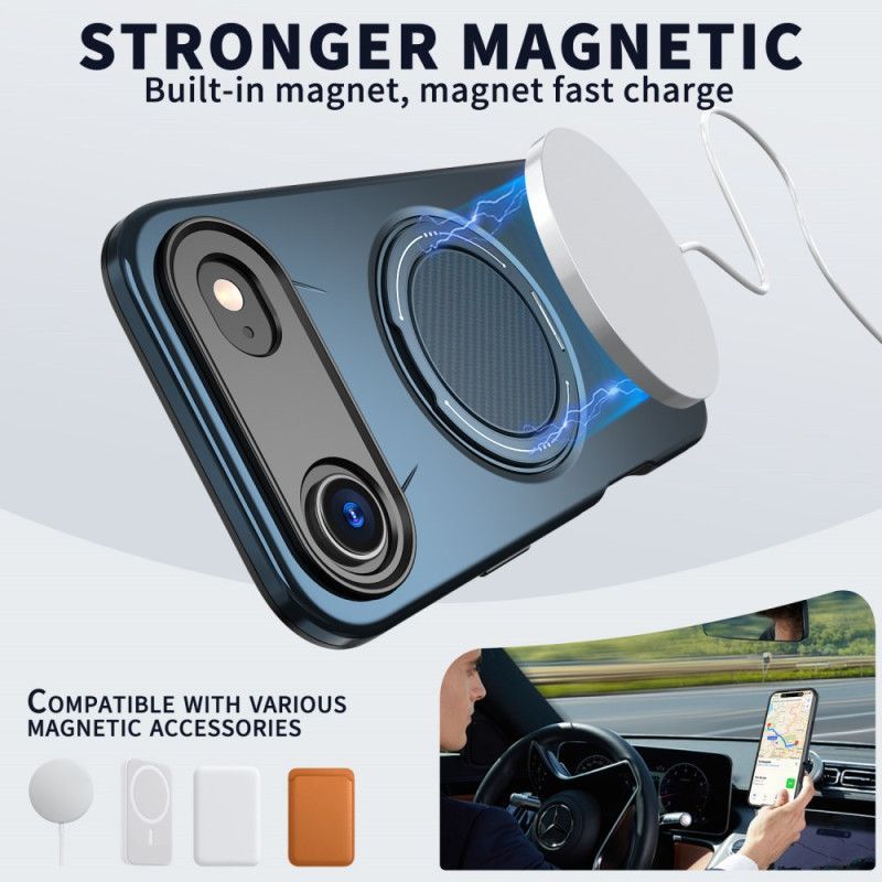 Coque iPhone Air Magsafe avec Support Rotatif Style Métallisé