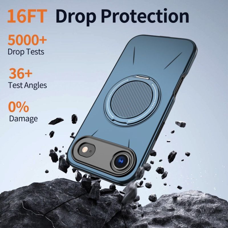 Coque iPhone Air Magsafe avec Support Rotatif Style Métallisé