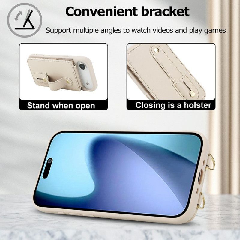 Coque iPhone Air Porte-Cartes et Bandoulière