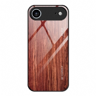 Coque iPhone Air Verre Trempé Effet Bois