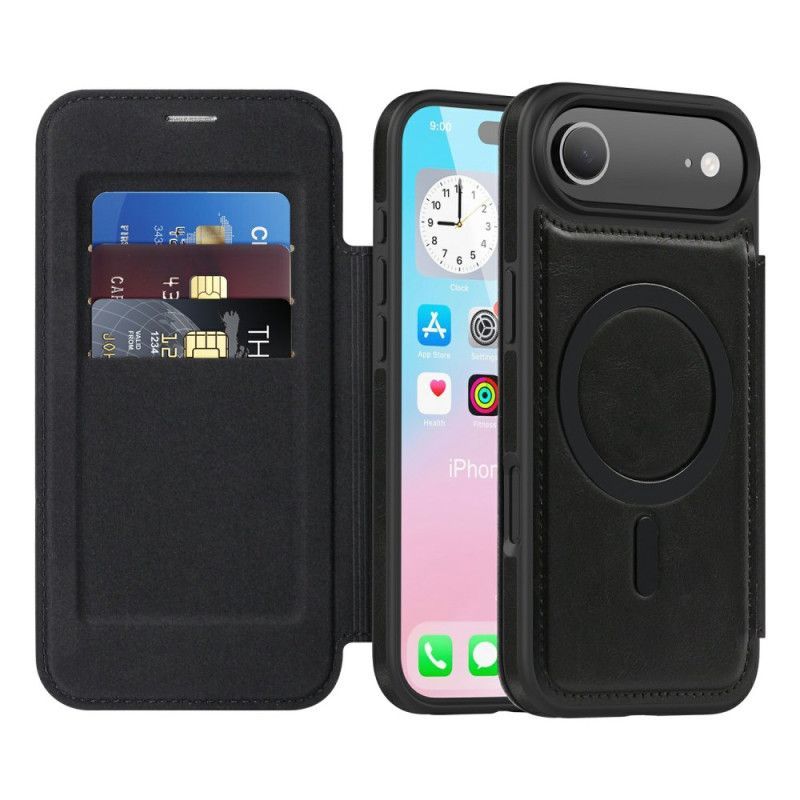 Flip Cover iPhone Air Compatible MagSafe avec Porte-Cartes RFID