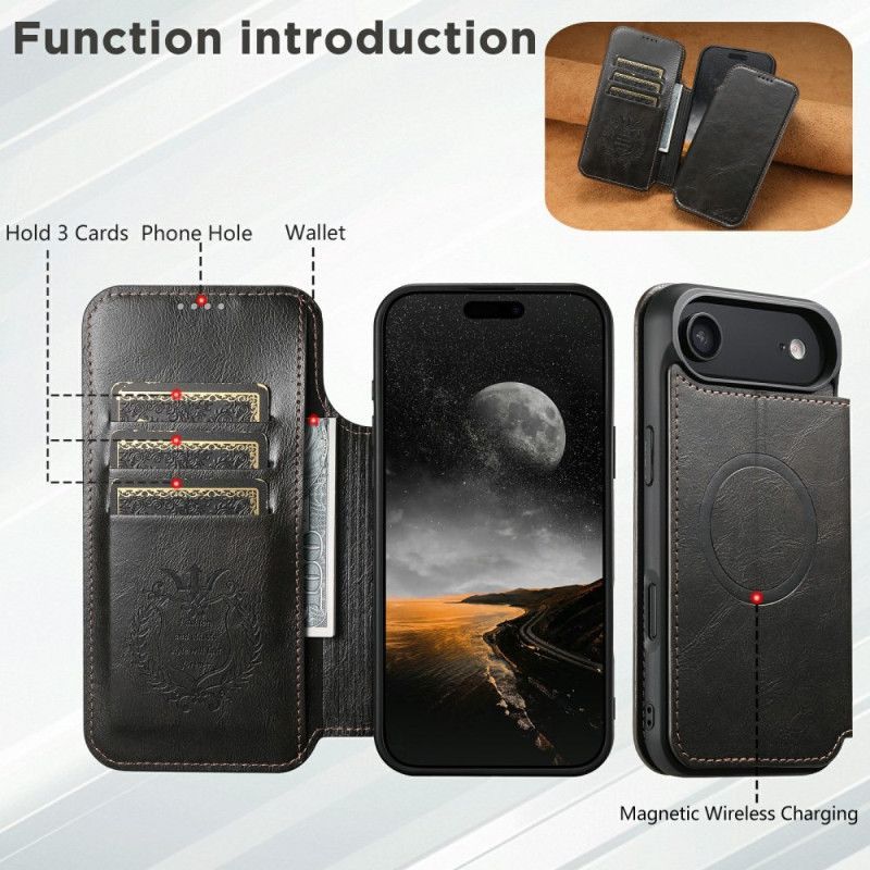 Flip Cover iPhone Air Compatible MagSafe Style Vintage