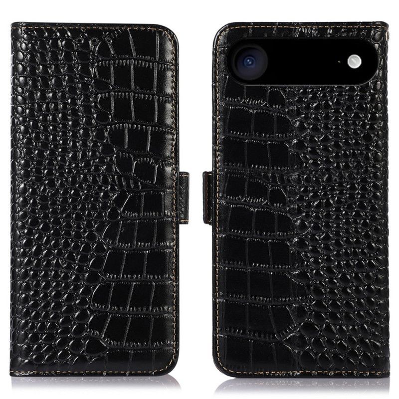 Housse iPhone Air Cuir Texture Crocodile