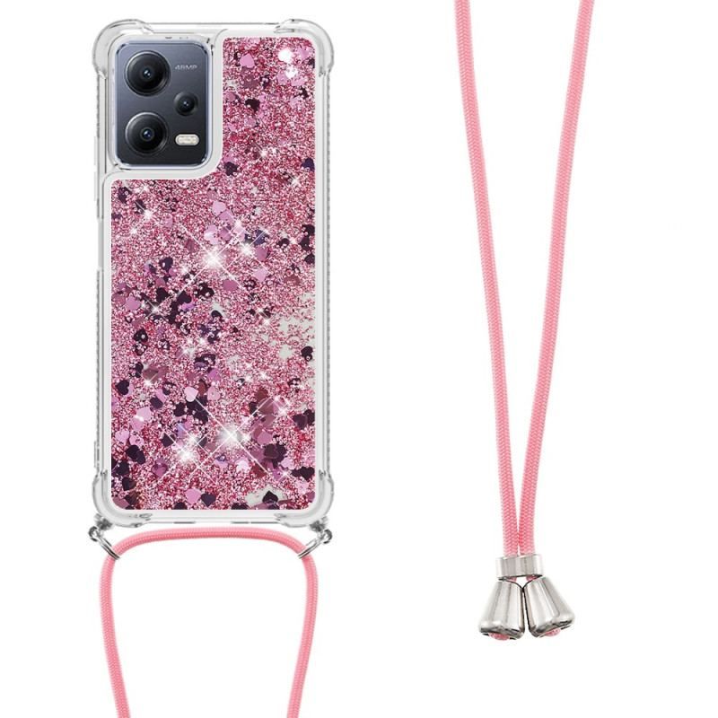 Coque Xiaomi Redmi Note 12/Poco X5 5G à Cordon Paillettes