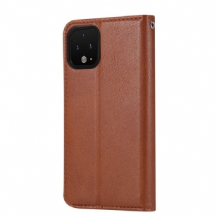 Google Pixel 4 XL - Housse effet cuir stand case