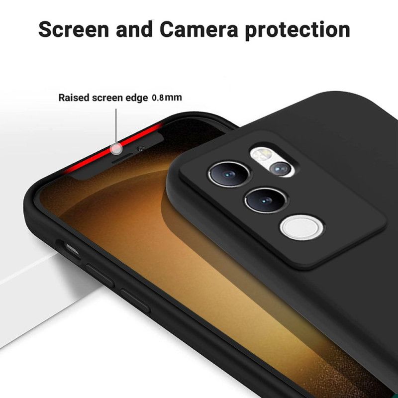 Coque Vivo V30 Lite 5G Silicone Liquide à Lanière
