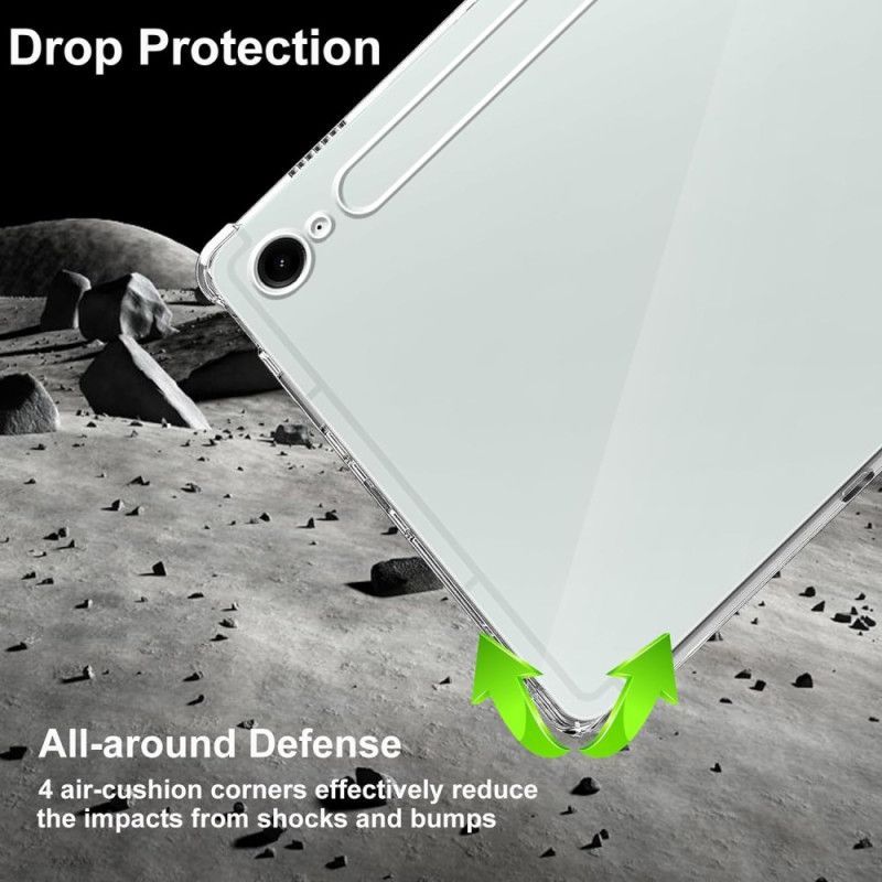 Coque Samsung Galaxy Tab S10 FE / S9 FE Transparente avec 2 Protecteurs Écran en Verre Trempé