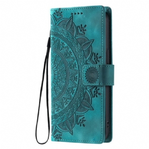 Housse OnePlus 15R Portefeuille Effet Daim Mandala