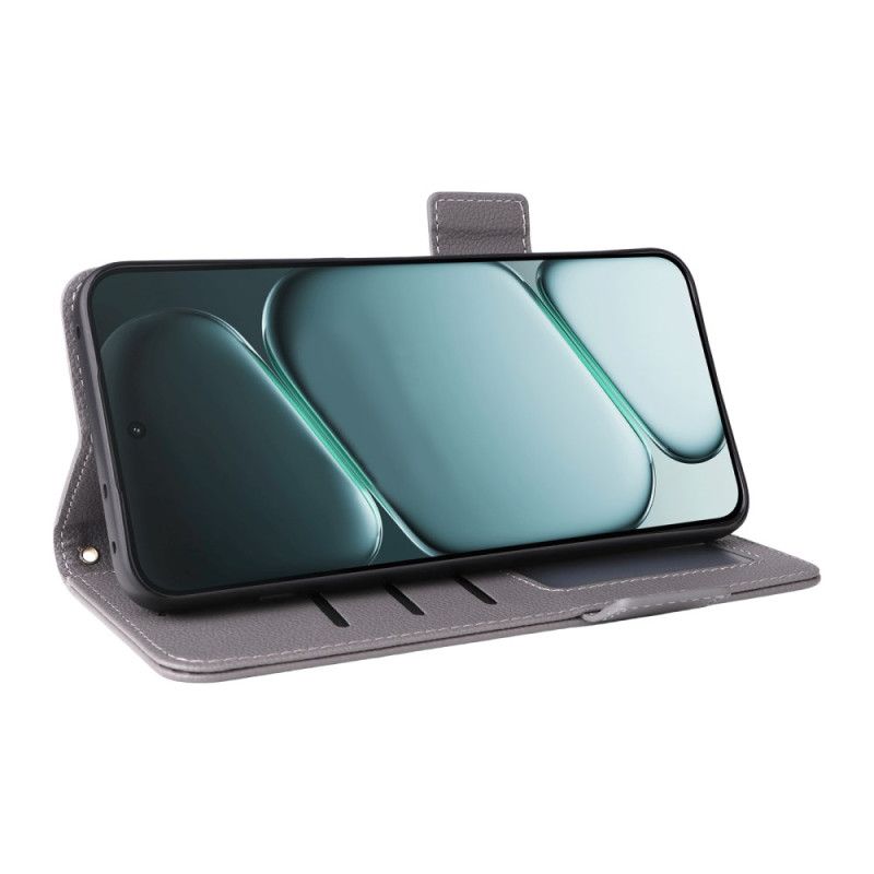 Housse OnePlus 15R Texture Litchi à Lanière