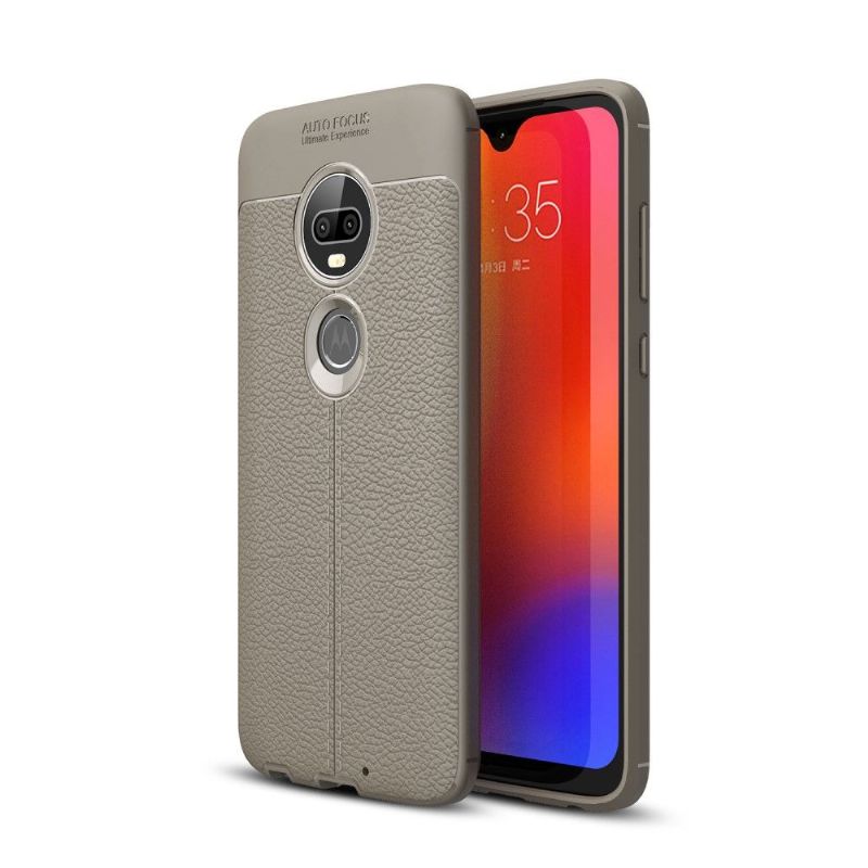 Motorola Moto G7 - Coque gel finition simili cuir
