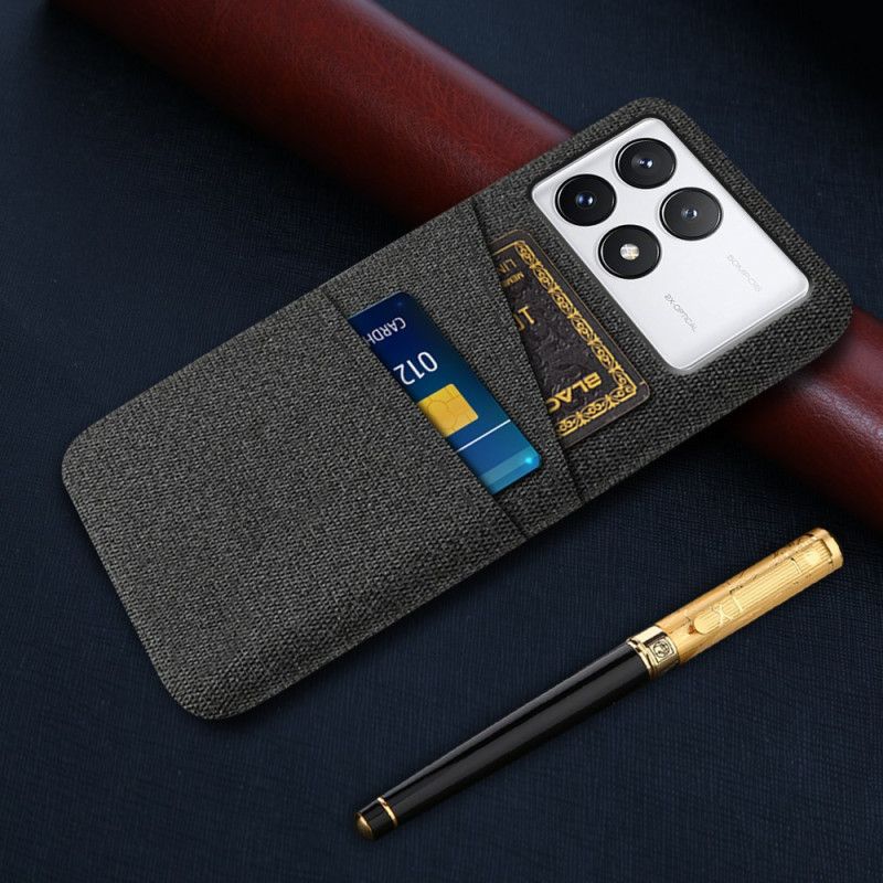 Coque Poco X6 Pro 5G Tissu Porte-Cartes
