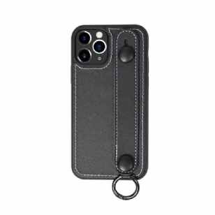 Coque iPhone 11 Pro Strap coutures simili cuir