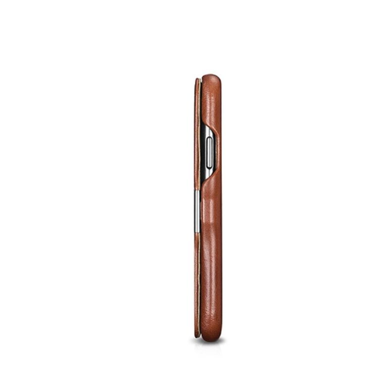 iPhone 11 Pro - Coque avec rabat cuir véritable