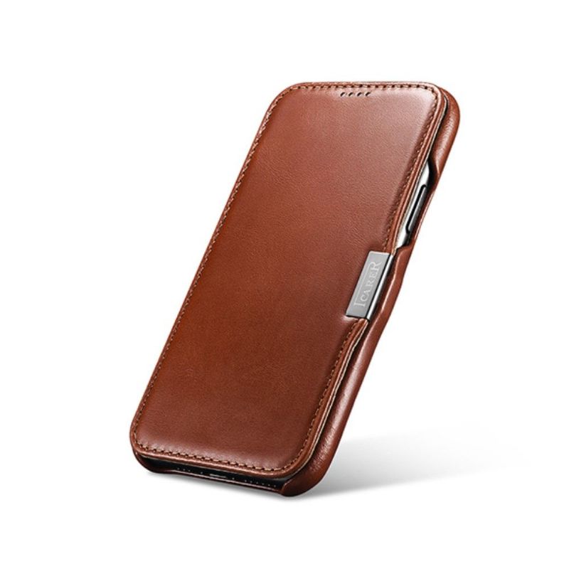 iPhone 11 Pro - Coque avec rabat cuir véritable