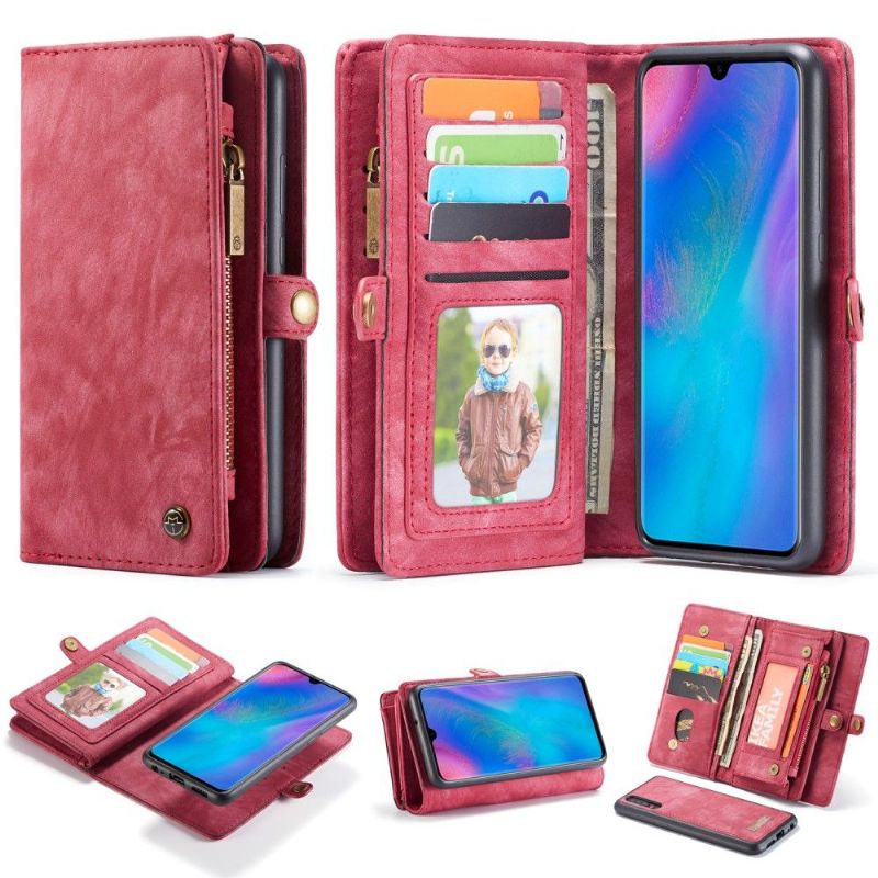 Huawei P30 - Coque et housse porte cartes 2-en-1 - Rouge