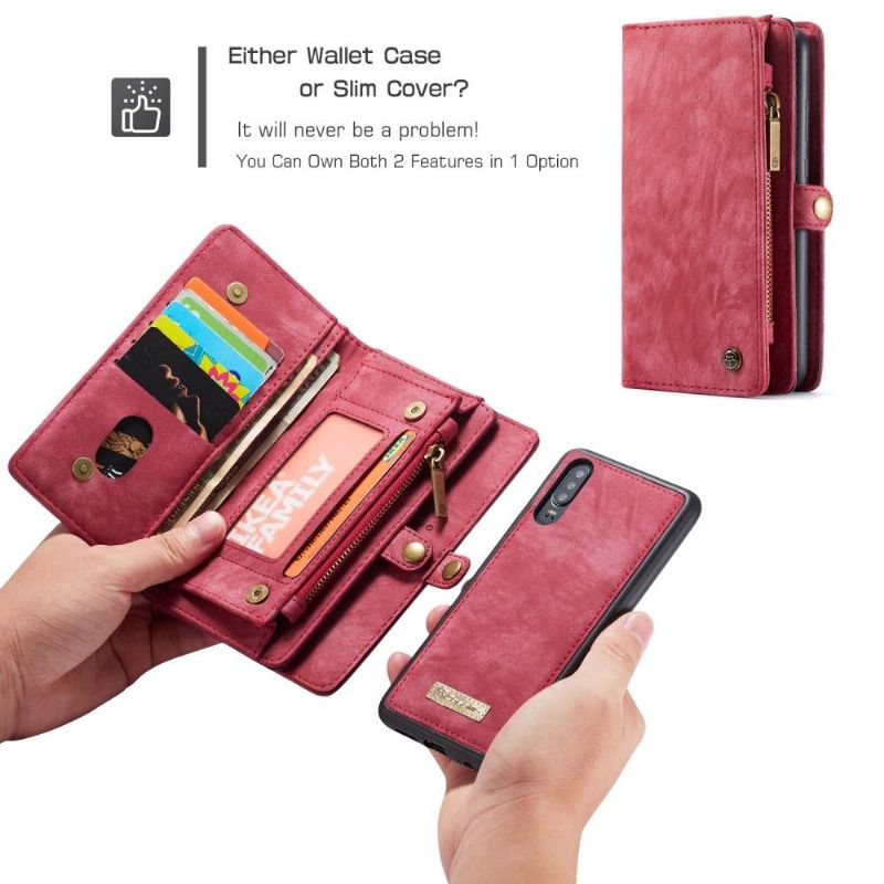 Huawei P30 - Coque et housse porte cartes 2-en-1 - Rouge