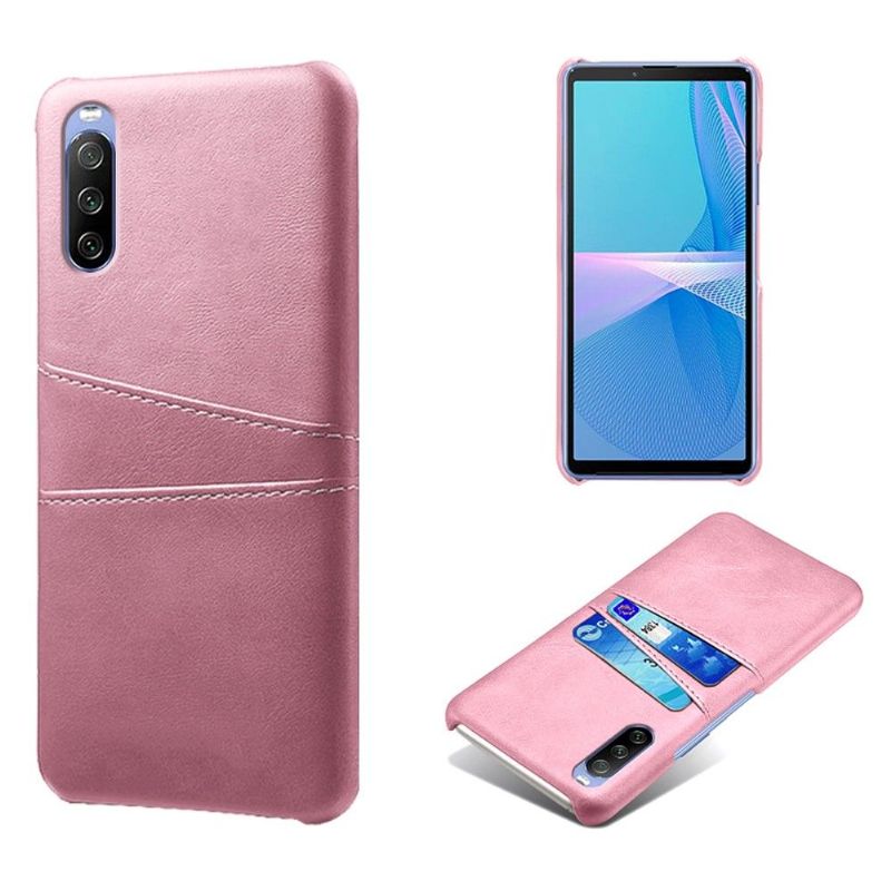 Coque Sony Xperia 10 III effet cuir porte cartes