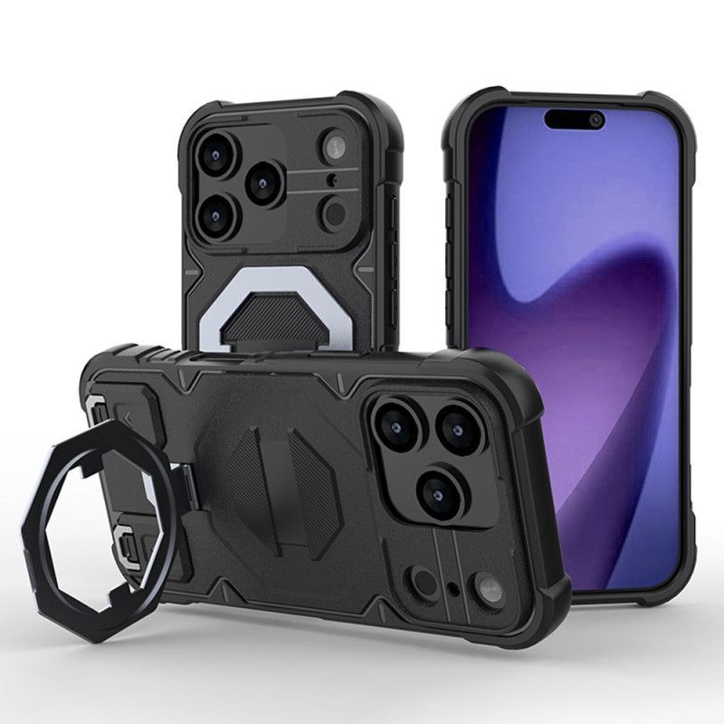 Coque iPhone 17 Pro Max Compatible MagSafe avec Support et Dragonne