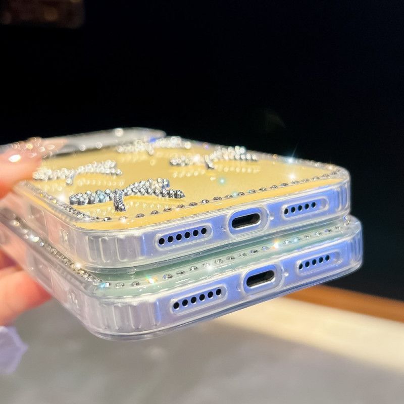 Coque iPhone 17 Pro Max Décoration Papillons et Paillettes