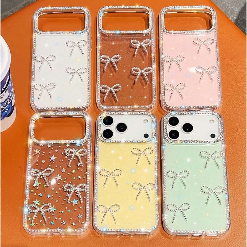 Coque iPhone 17 Pro Max Décoration Papillons et Paillettes