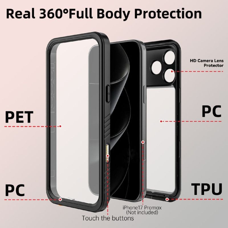 Coque iPhone 17 Pro Max Étanche et Antichoc REDPEPPER