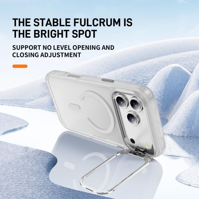 Coque iPhone 17 Pro Max Magnétique avec Support Objectif Givré