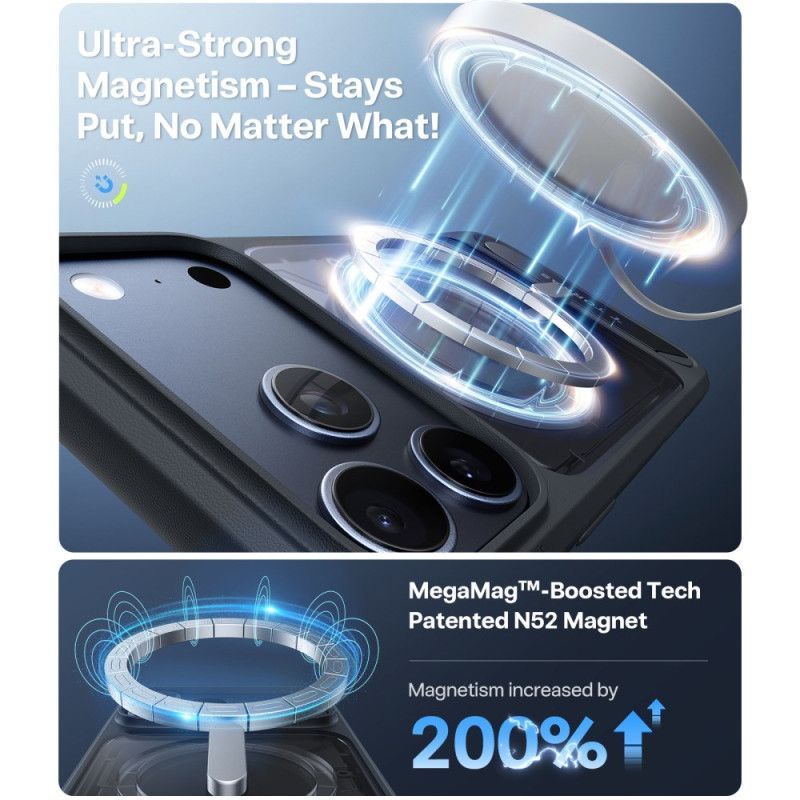 Coque iPhone 17 Pro Max MagSafe Premium Design avec Support Intégré