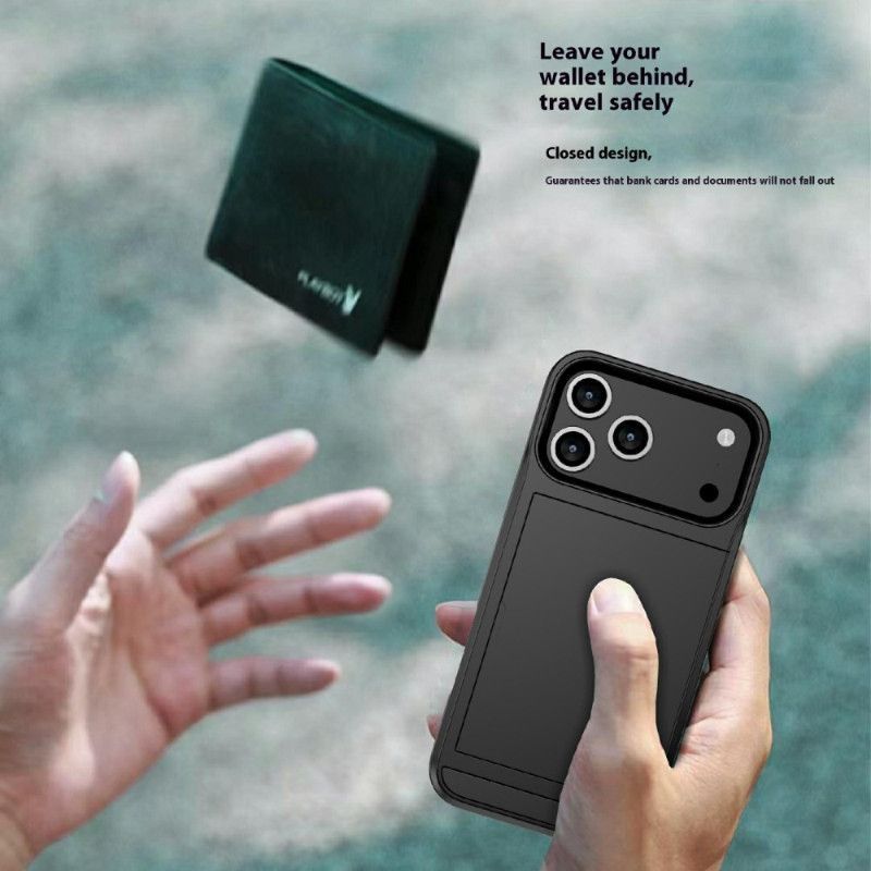 Coque iPhone 17 Pro Max Porte-Cartes Coulissant