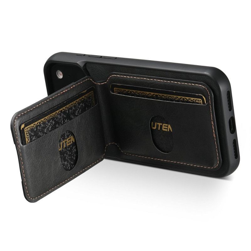 Coque iPhone 17 Pro Max Porte-Cartes Texture Ciré SUTENI