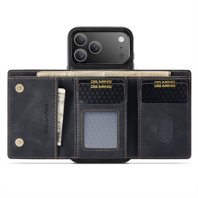 Coque iPhone 17 Pro Max Portefeuille Détachable DG.MING