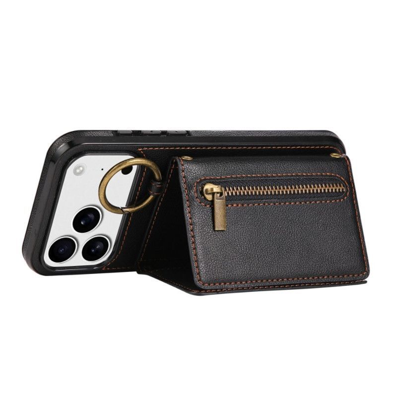 Coque iPhone 17 Pro Max Portefeuille et Bandoulière