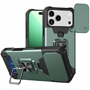 Coque iPhone 17 Pro Max Robuste Support et Couvercle Coulissant