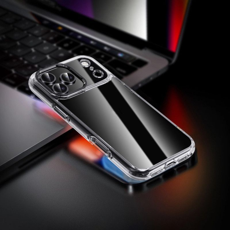 Coque pour iPhone 17 Pro Max Transparente Cadre Objectif Métallique IPAKY