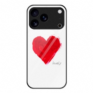 Coque iPhone 17 Pro Max Verre Trempé Coeur Rouge