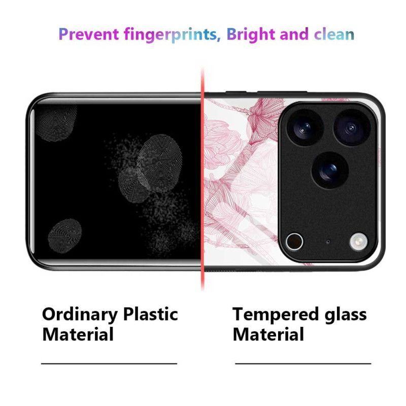 Coque iPhone 17 Pro Max Verre Trempé Floralie Rose