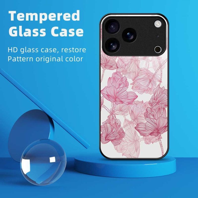 Coque iPhone 17 Pro Max Verre Trempé Floralie Rose