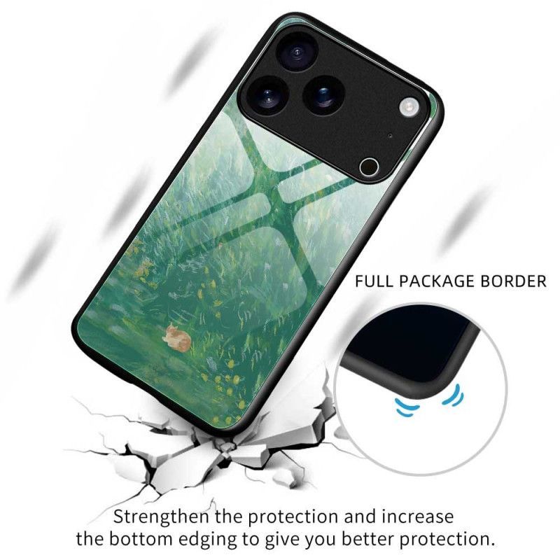 Coque iPhone 17 Pro Max Verre Trempé Peinture Chat