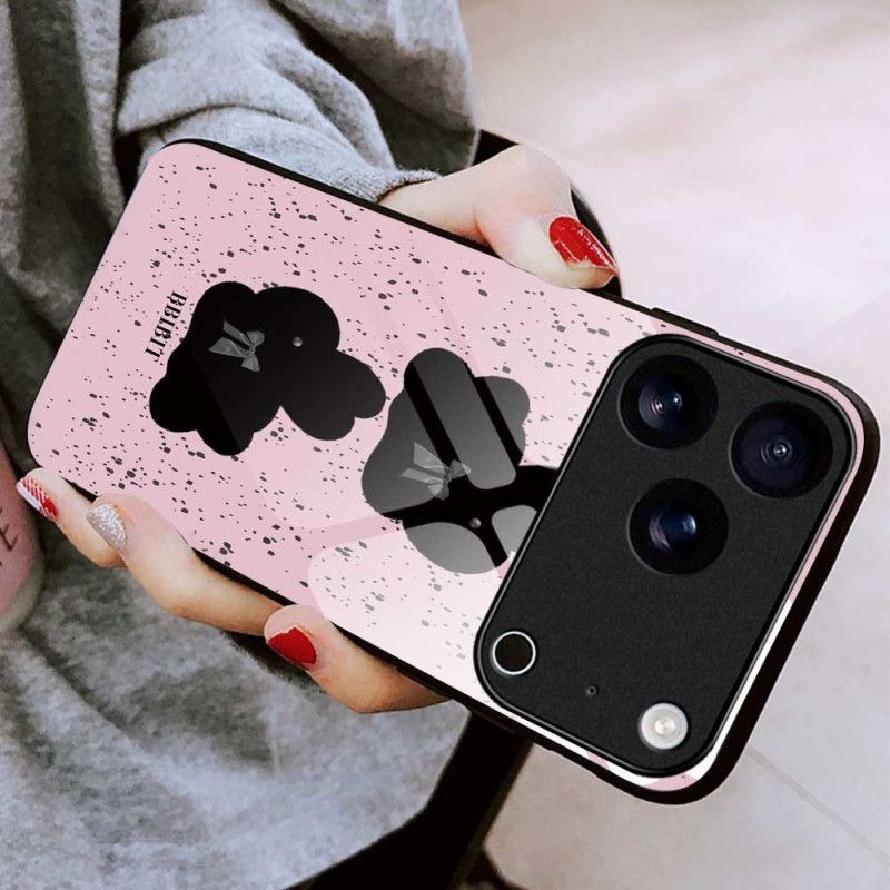 Coque iPhone 17 Pro Max Verre Trempé Rose et Noire