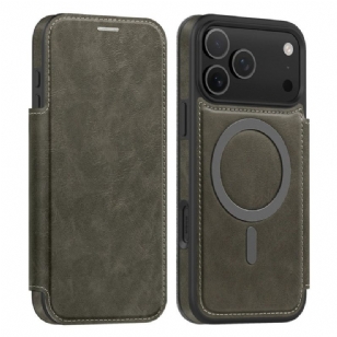 Flip Cover iPhone 17 Pro Max Compatible MagSafe avec Porte-Cartes RFID