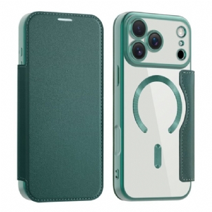 Flip Cover iPhone 17 Pro Max Compatible MagSafe avec Porte-Cartes RFID