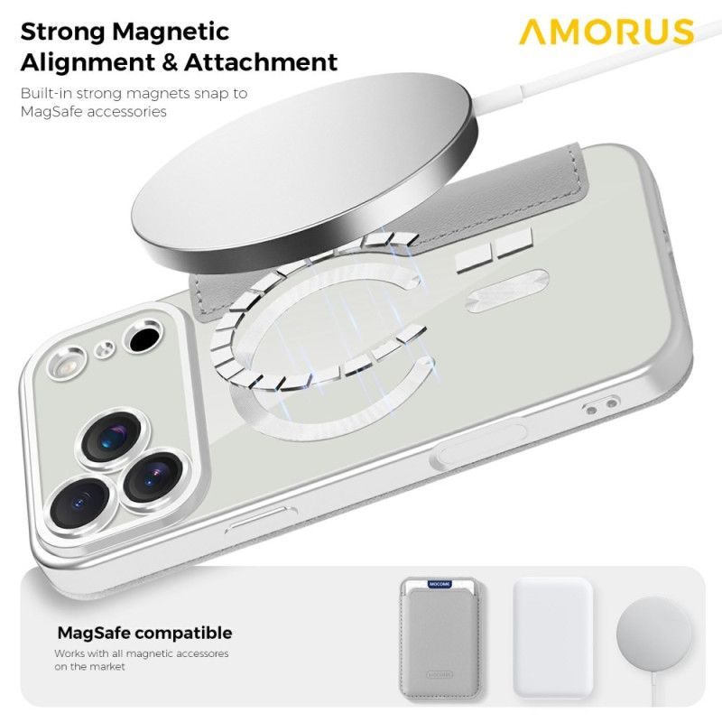 Flip Cover iPhone 17 Pro Max Compatible MagSafe avec Porte-Cartes RFID