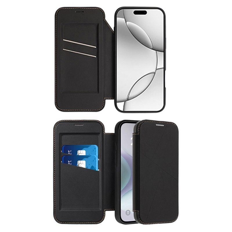 Flip Cover iPhone 17 Pro Max Fermeture Magnétique et Porte-Cartes