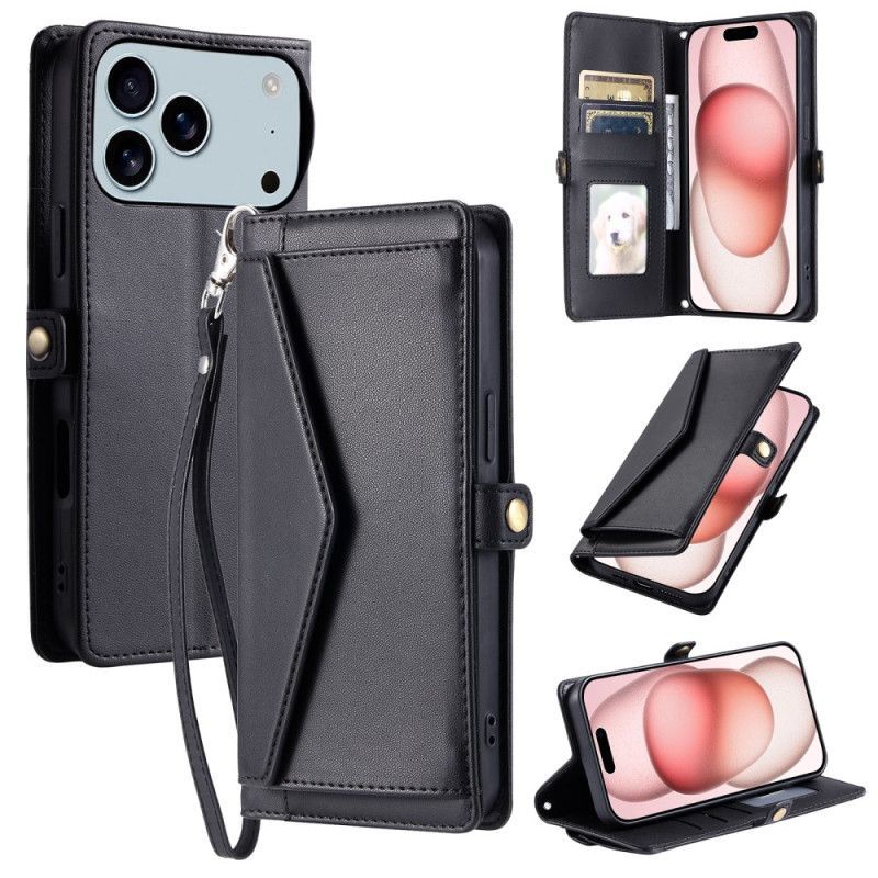 Housse iPhone 17 Pro Max Pochette et Lanière