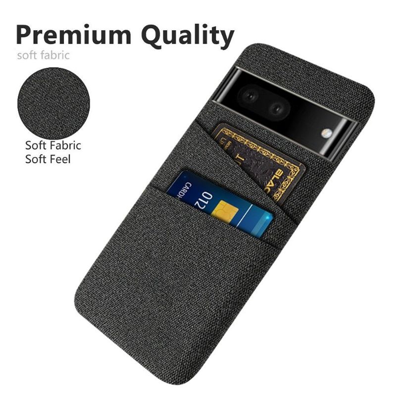 Coque Google Pixel 6a Tissu Porte-Cartes